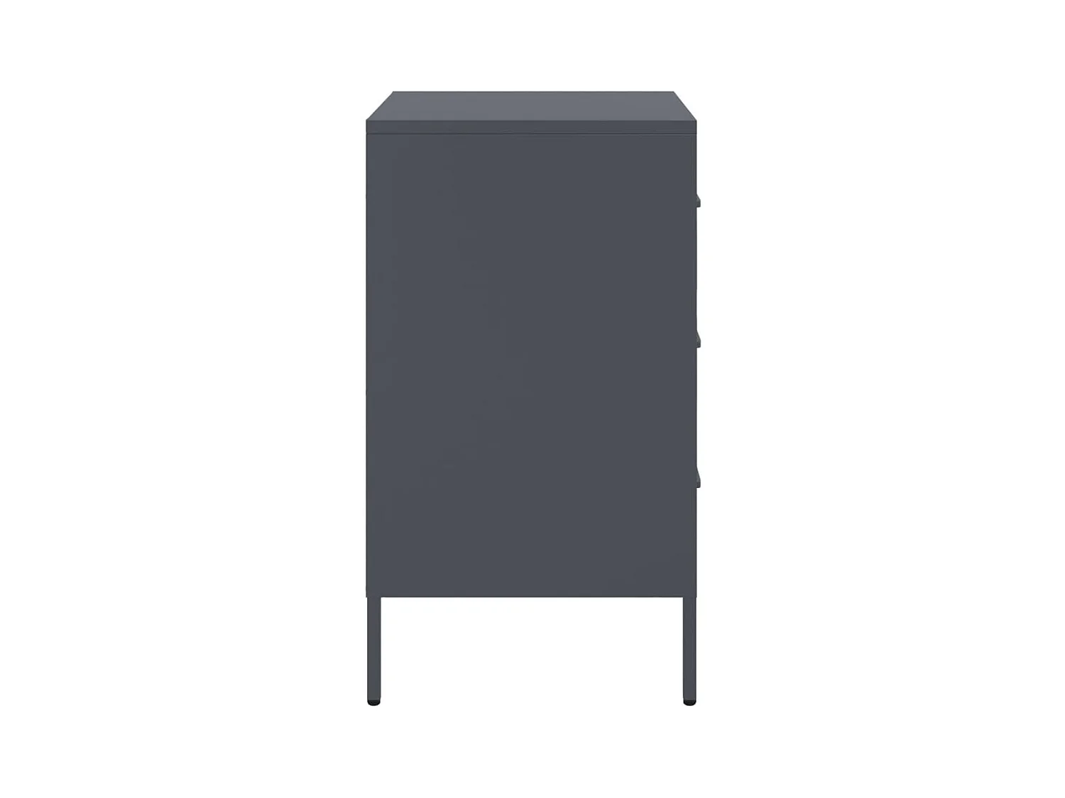 Table de chevet Étroite-Table d'appoint-Table de nuit anthracite 36x39x68 cm acier