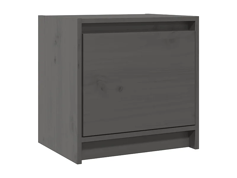 Mesitas de noche | Mesilla de noche 2 uds madera maciza pino gris 40x30,5x40 cm