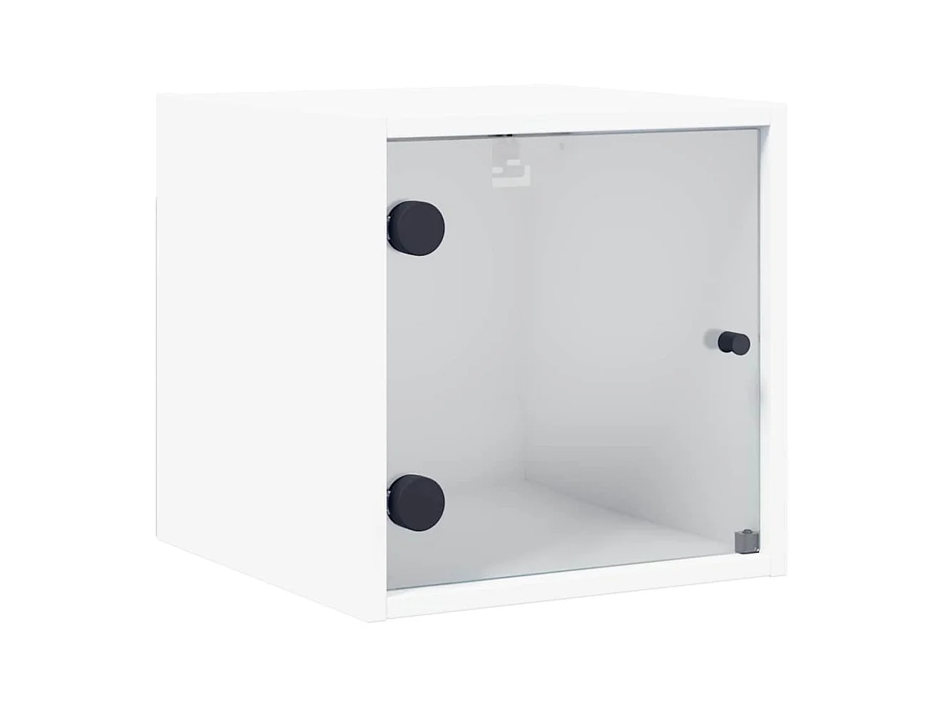 Mesitas de noche | Mesilla de noche con puertas de vidrio 2 uds blanco 35x37x35 cm