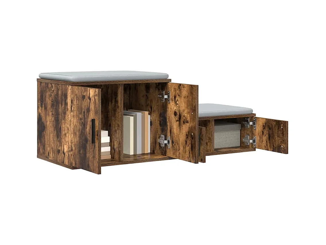 Mueble de almacenaje | Cabinete de Noche | Mesa auxiliar Roble ahumado 103x41x40 cm