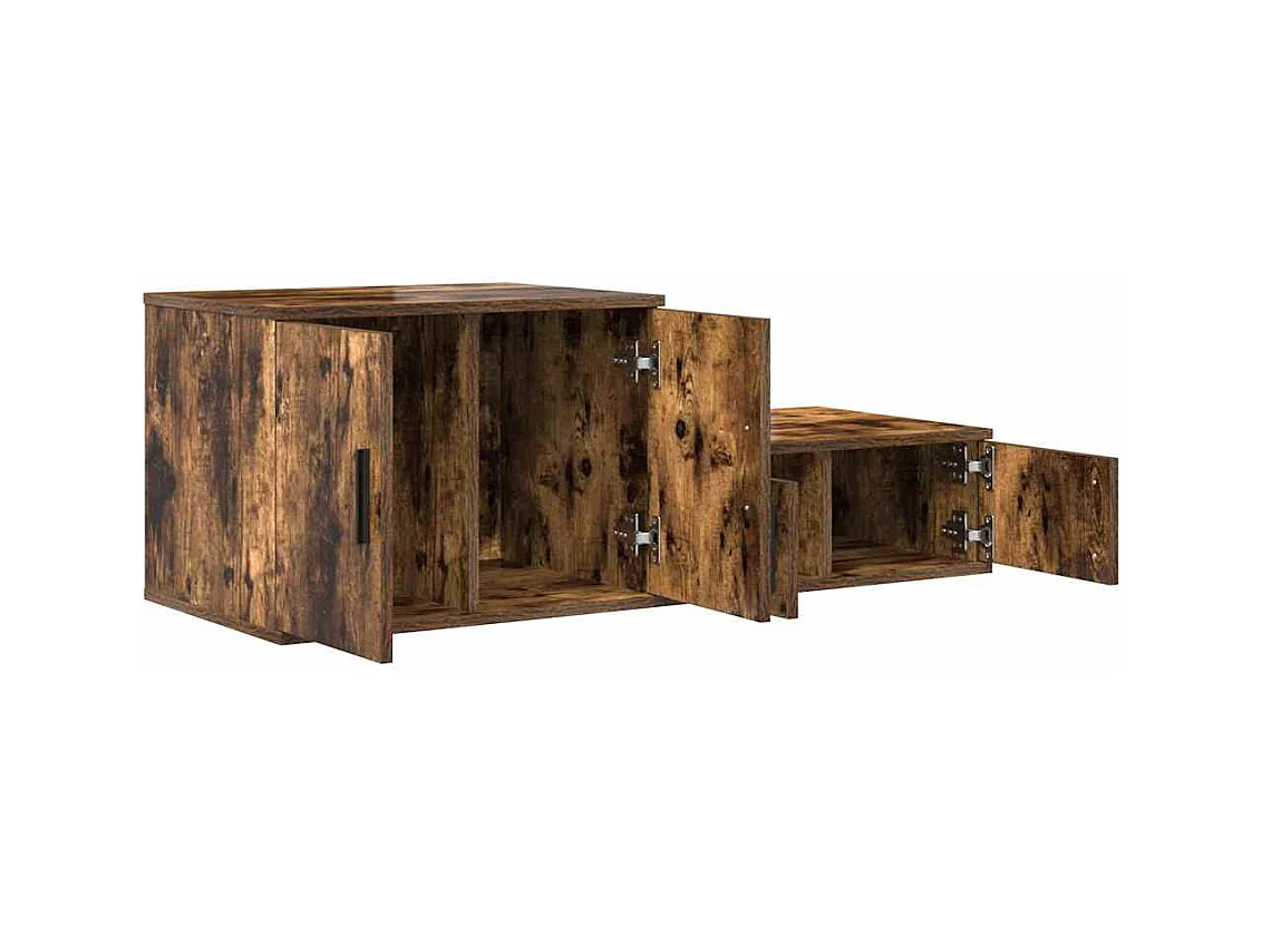 Mueble de almacenaje | Cabinete de Noche | Mesa auxiliar Roble ahumado 103x41x40 cm