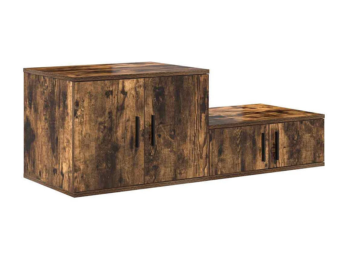 Mueble de almacenaje | Cabinete de Noche | Mesa auxiliar Roble ahumado 103x41x40 cm