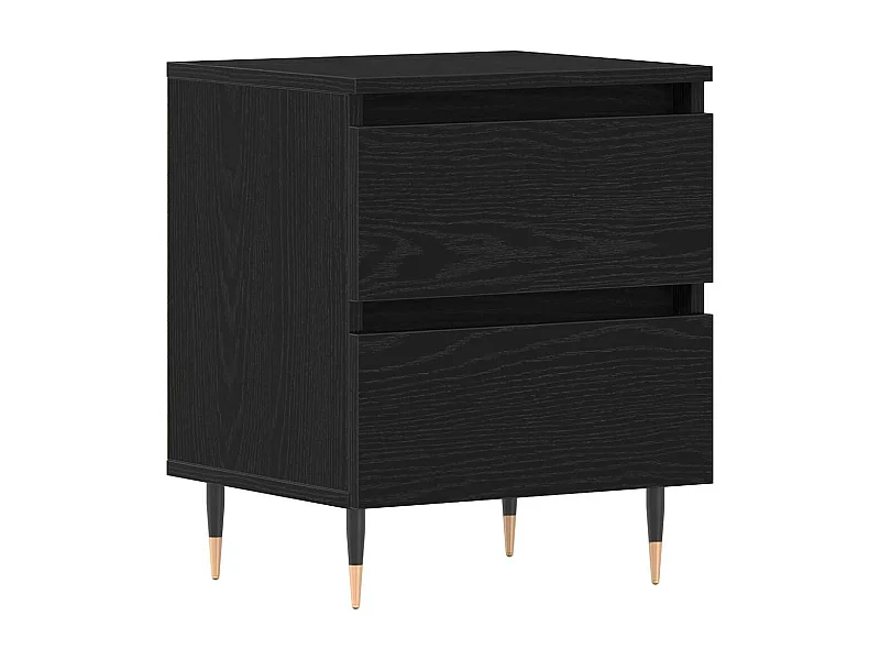 Mesita de Noche | Armario de Noche | Mesilla de noche con cajón Roble negro 40x35x50 cm