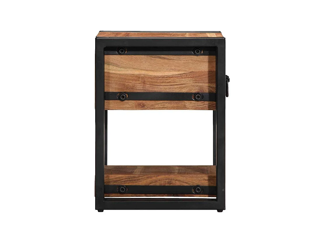 Mesita de Noche | Armario de Noche 2 uds con cajón Marrón 30x30x40 cm