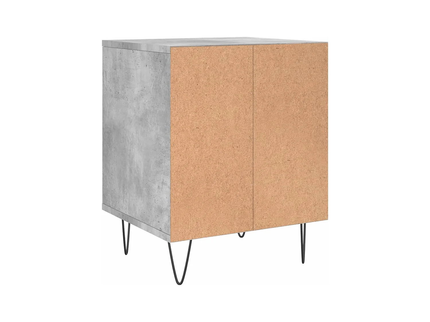 Table de chevet-Table d'appoint-Table de nuit gris béton 40x35x50 cm bois d’ingénierie