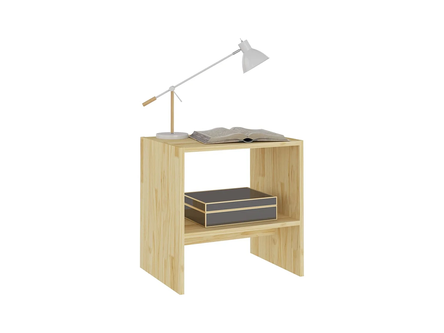 Mesita de noche | Mesilla de noche madera maciza de pino 40x30,5x40 cm