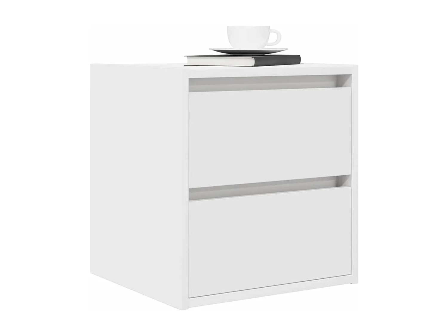 Mesillas de noche | Mesita de noche de pared 2 uds blanco 38x34x40 cm