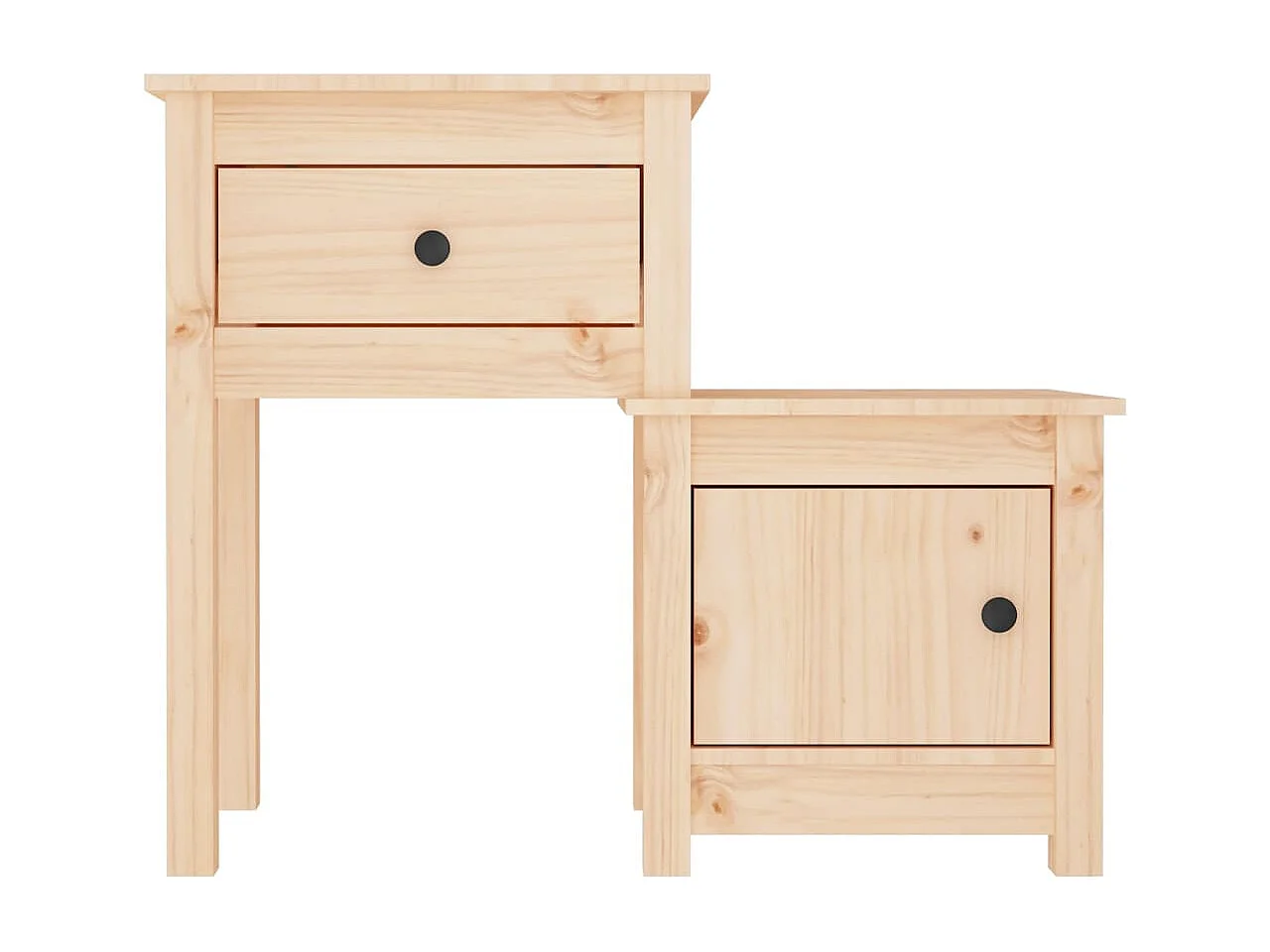 Nachttisch-Beistelltisch 79,5x38x65,5 cm Massivholz Kiefer SHL14780