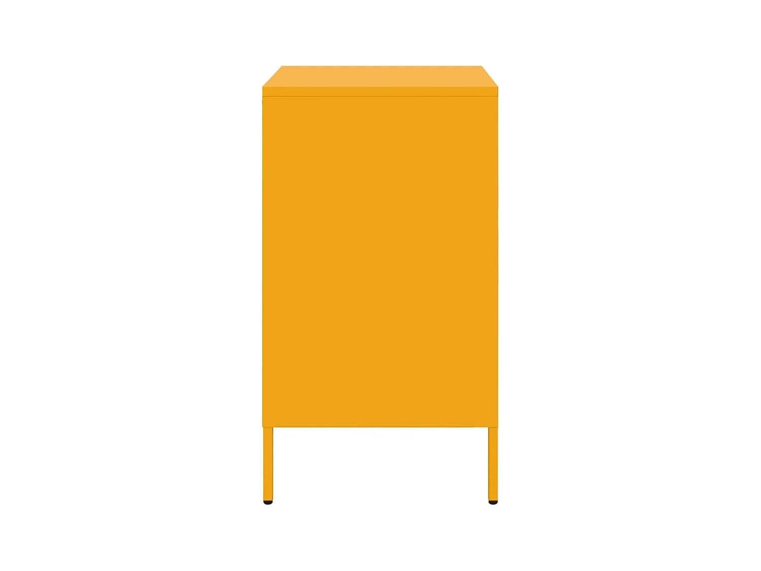 Mesita de noche | Mesilla de noche acero amarillo mostaza 36x39x68 cm