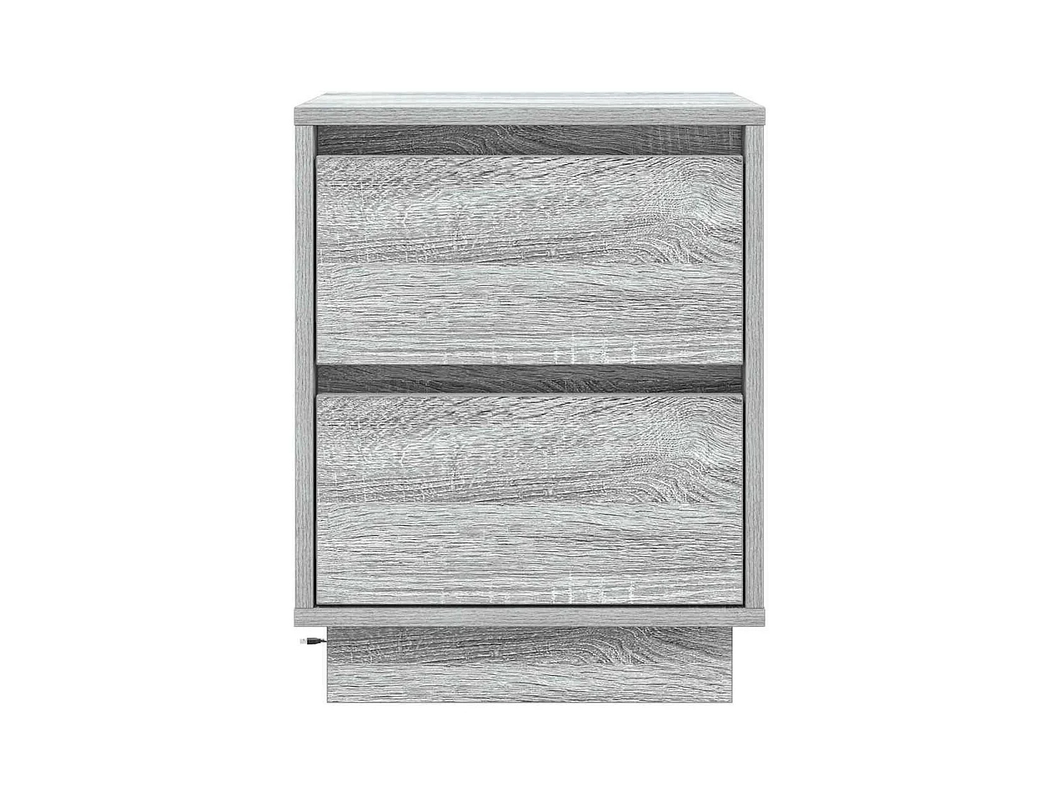 Mesita de Noche | Armario de Noche | Mesilla de noche Gris 39x34.5x50 cm Madera contrachapada