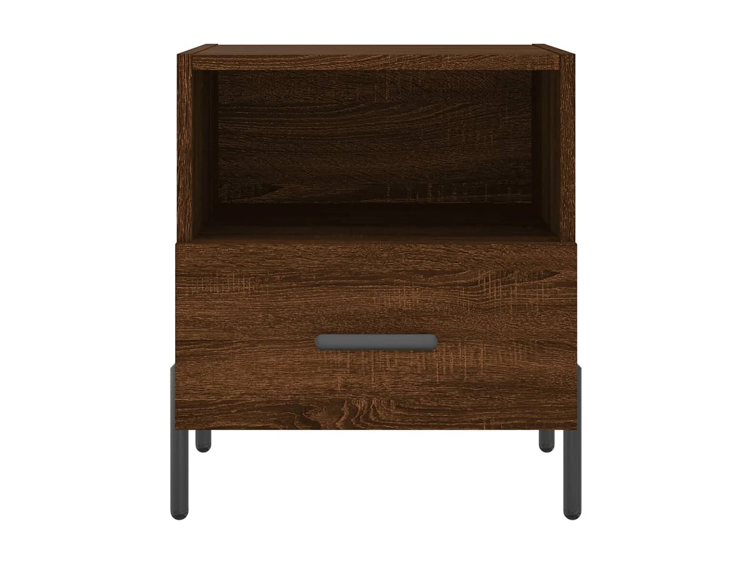 Nachttisch 2er Set-Beistelltisch Braun Eichen-Optik 40x35x47,5cm Holzwerkstoff SHL48011