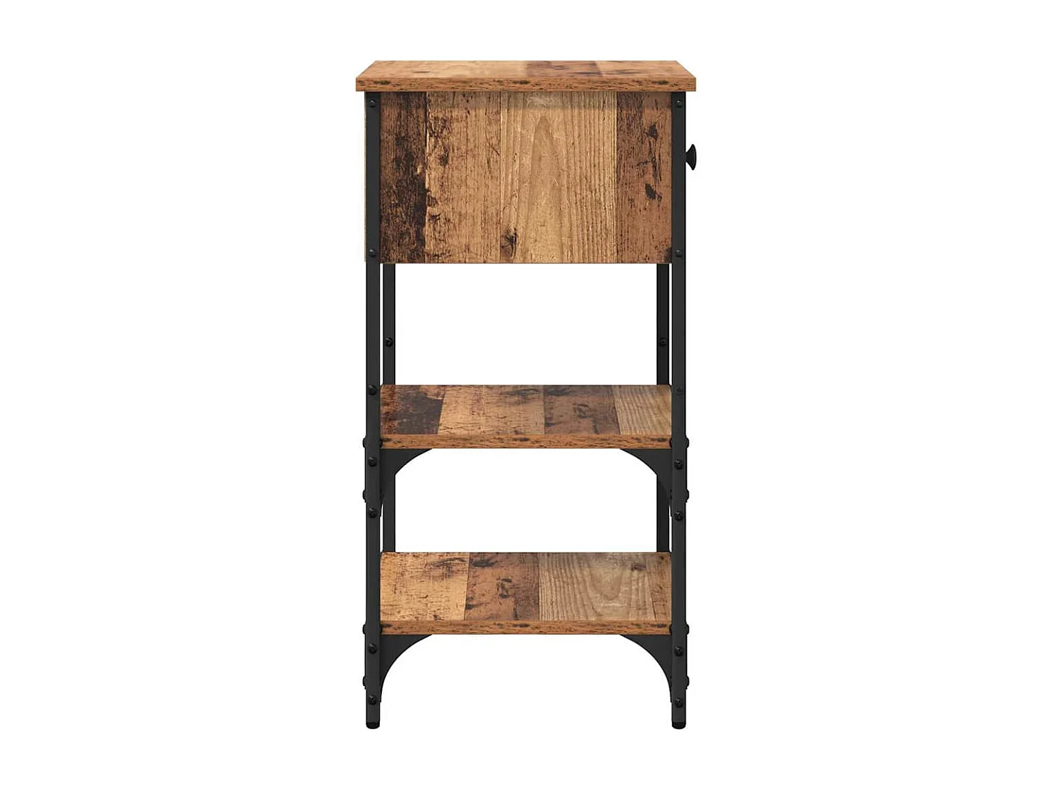 Table de chevet-Table de Nuit avec tiroir Bois ancien 34x36x70 cm