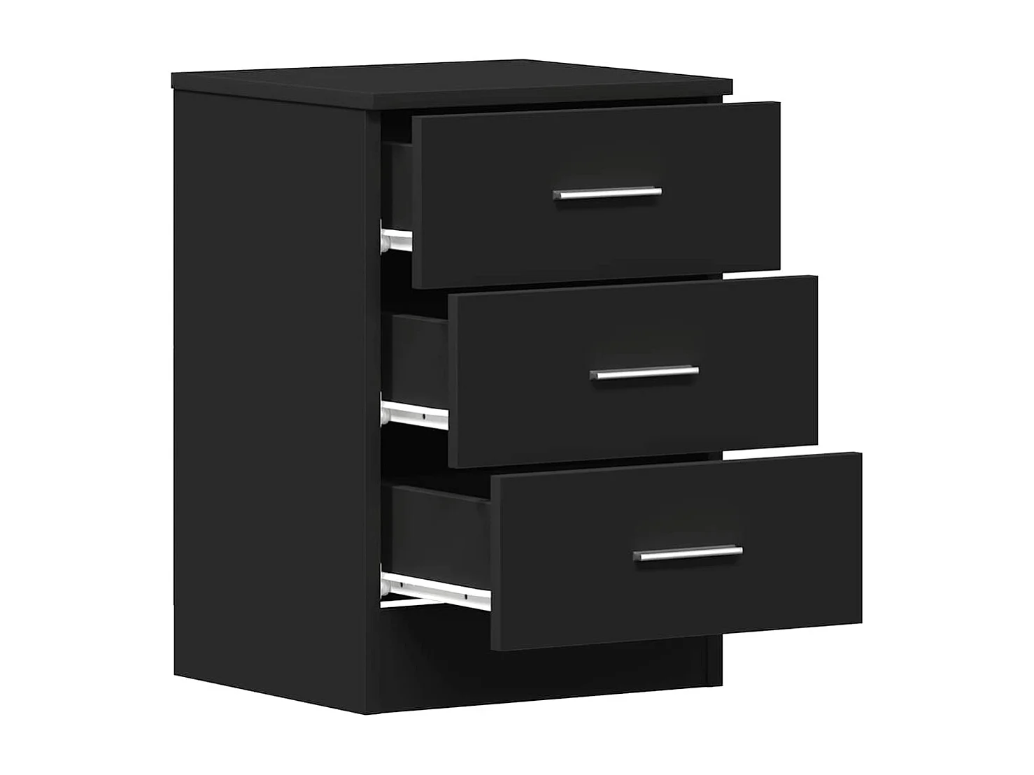 Nachttisch-Beistelltisch Schwarz 38x35x56 cm Holzwerkstoff SHL7575