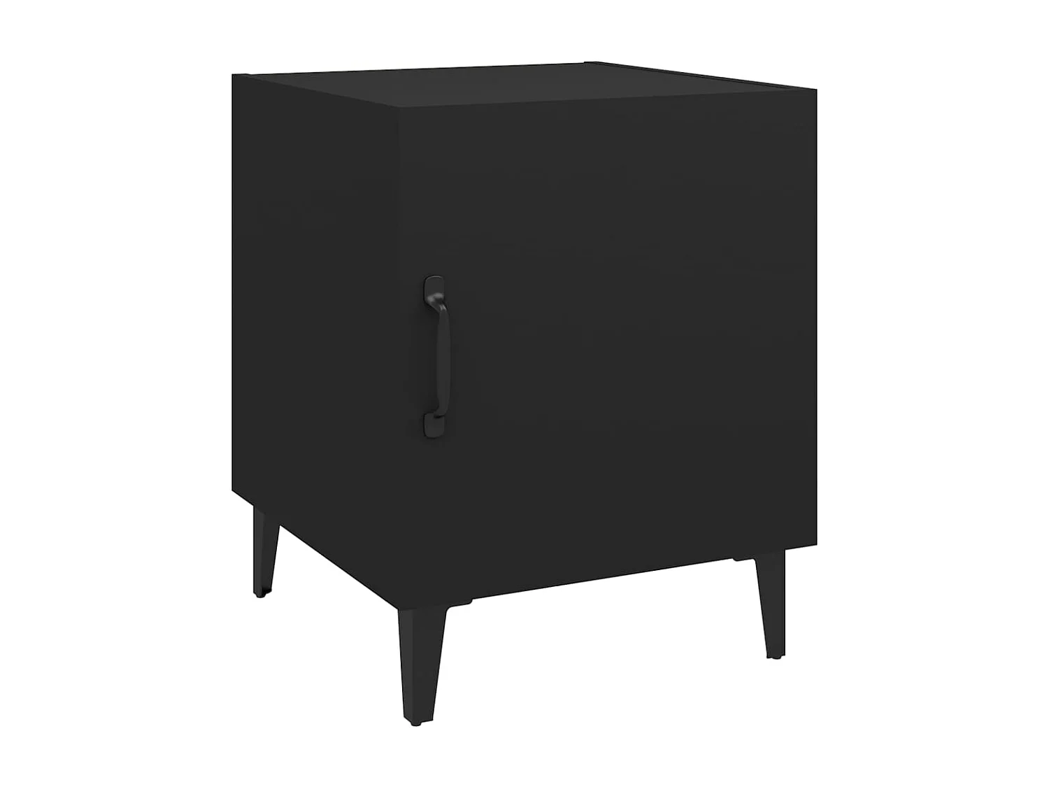 Nachttisch 2er Set-Beistelltisch Schwarz Holzwerkstoff SHL83187