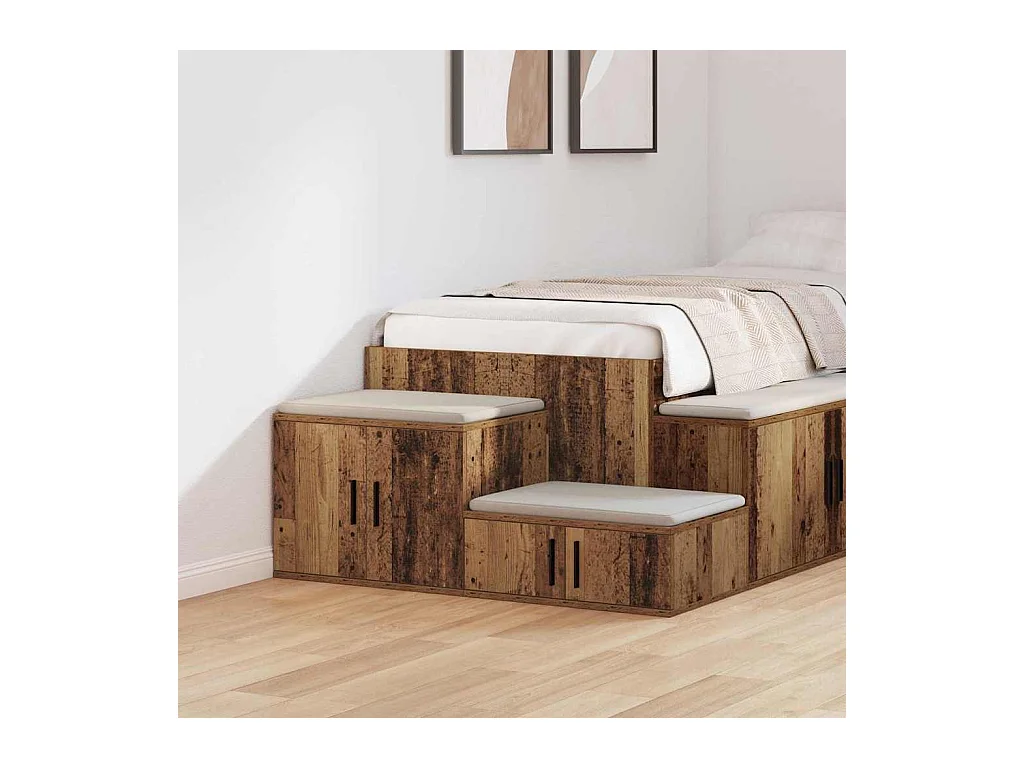 Table de chevet-Table d'appoint-Table de nuit Bois ancien 118x41x40 cm