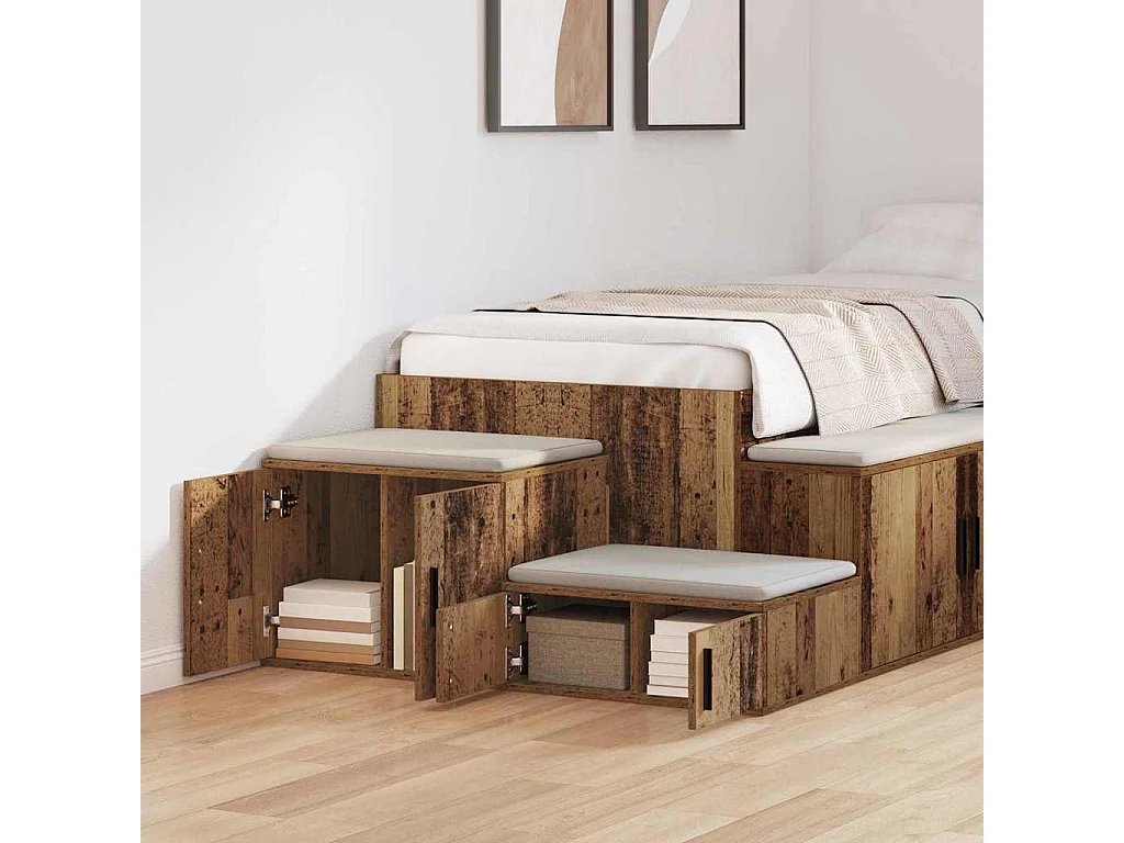 Mueble de almacenaje | Cabinete de Noche | Mesa auxiliar Madera vieja 118x41x40 cm