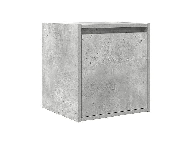 Mesilla de noche | Mesita de noche de pared gris hormigón 38x34x40 cm