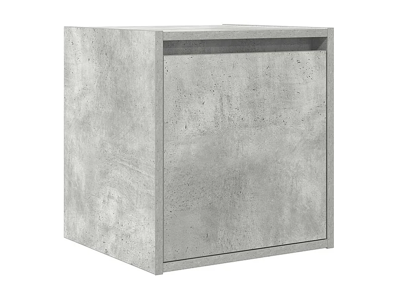 Table de chevet suspendue gris béton 38x34x40 cm