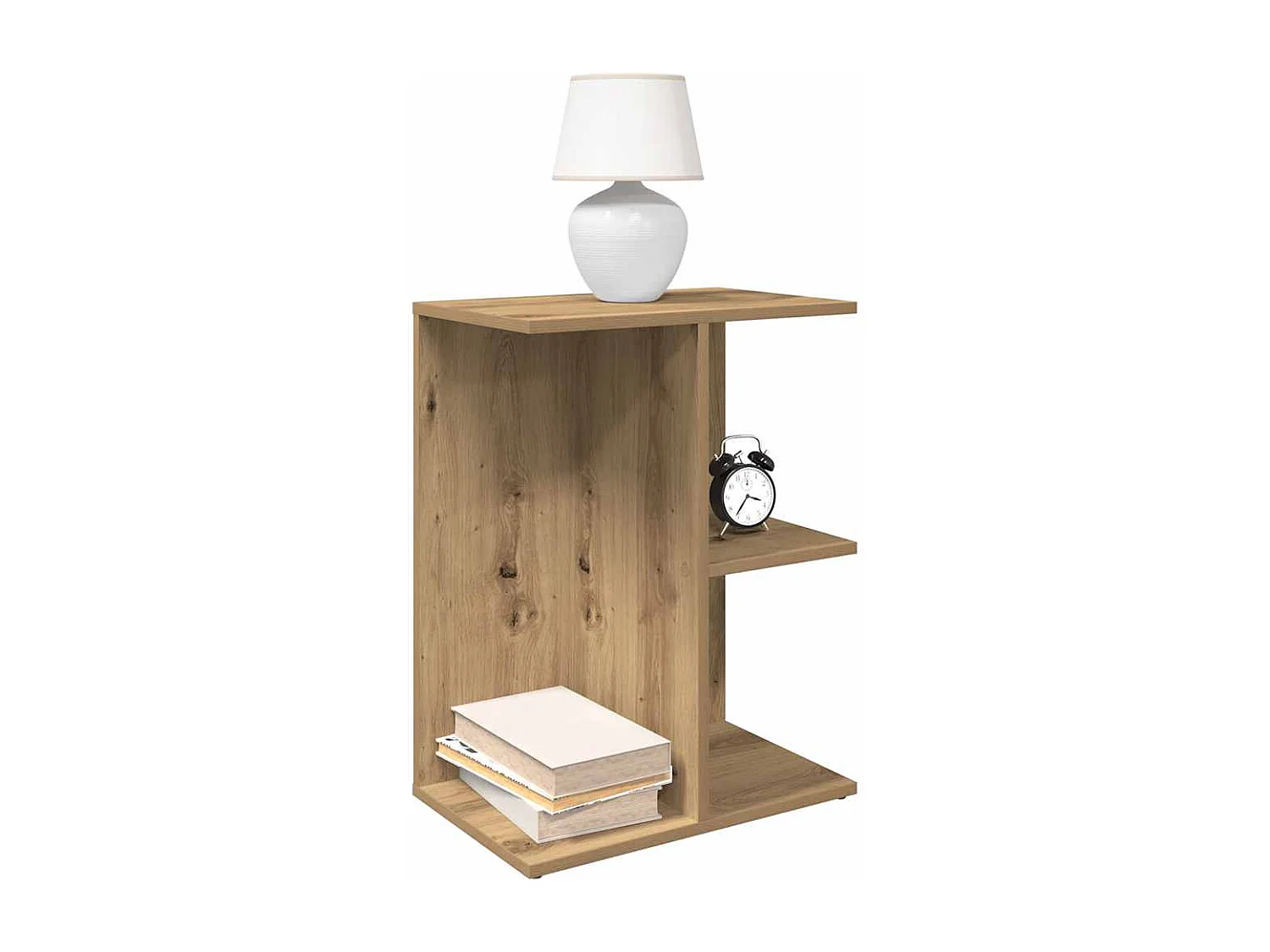 Nachttisch 2er Set-Beistelltisch-Nachttischkommode Artisan-Eiche 46,5x29x61 cm Holzwerkstoff SHL76984