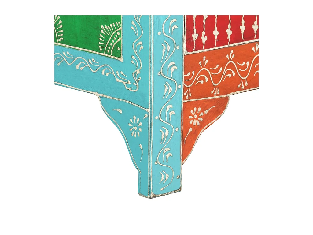 Mesita de noche | Mesilla de noche pintada a mano madera maciza mango 40x30x50 cm