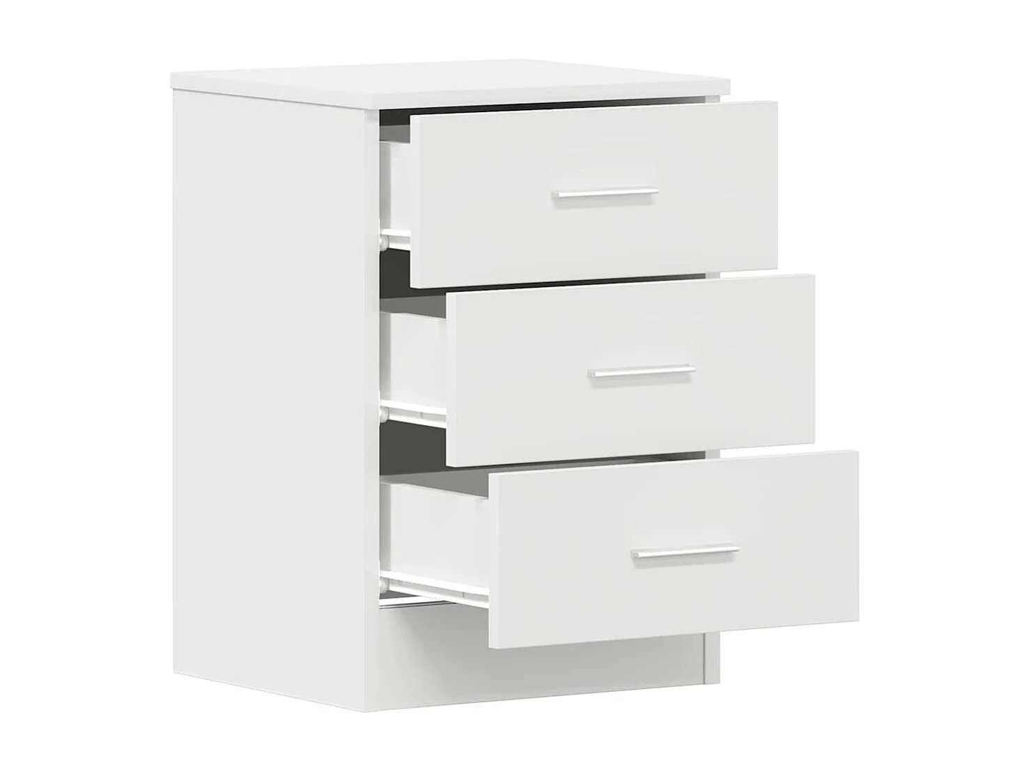 Nachttisch 2er Set-Beistelltisch Weiß 38x35x56 cm Holzwerkstoff SHL96474