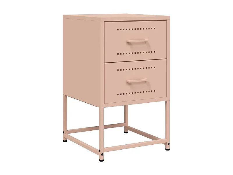 Nachttisch-Beistelltisch-Nachtschrank Rosa 36x39x60,5 cm Stahl SHL60377