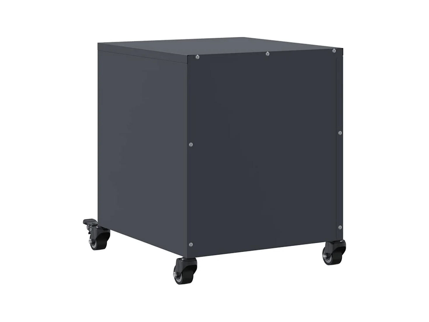 Tables de chevet lot de 2 avec tiroirs anthracite 36x39x43,5 cm acier