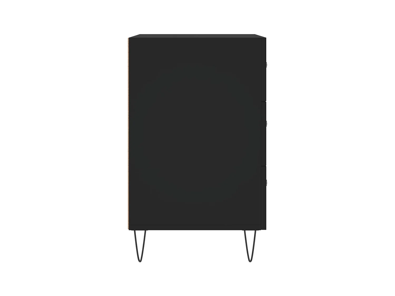 Mesita de noche | Mesilla de noche madera de ingeniería negro 40x40x66 cm