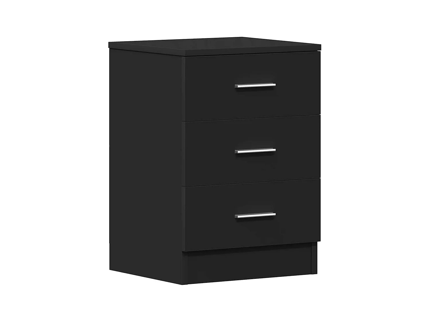 Mesitas de noche | Mesilla de noche 2 unidades aglomerado negro 38x35x56 cm