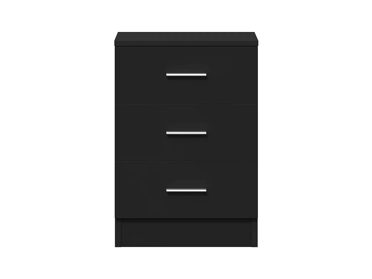 Mesitas de noche | Mesilla de noche 2 unidades aglomerado negro 38x35x56 cm