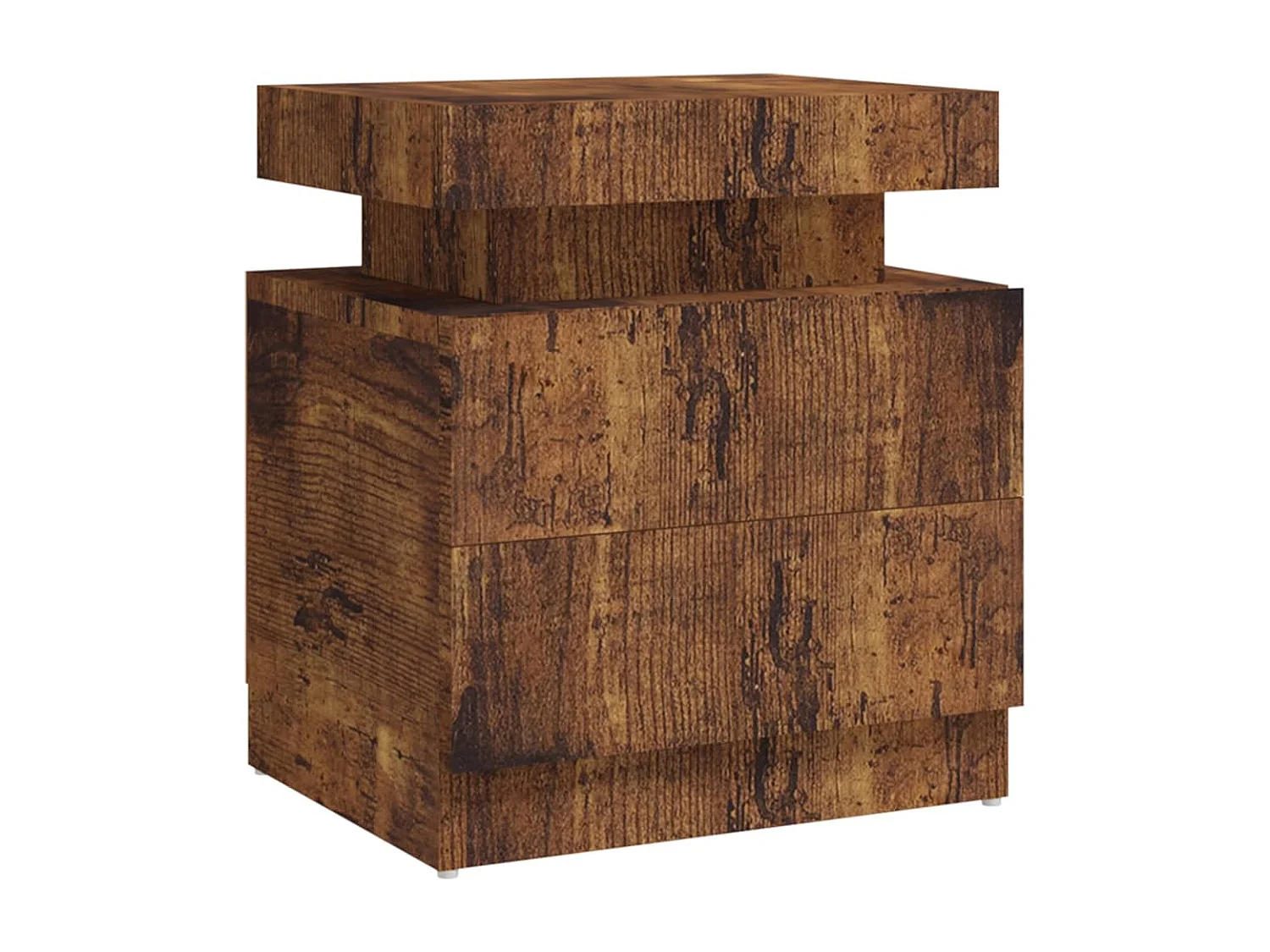 Table de chevet-Table d'appoint chêne fumé 45x35x52 cm Bois d'ingénierie