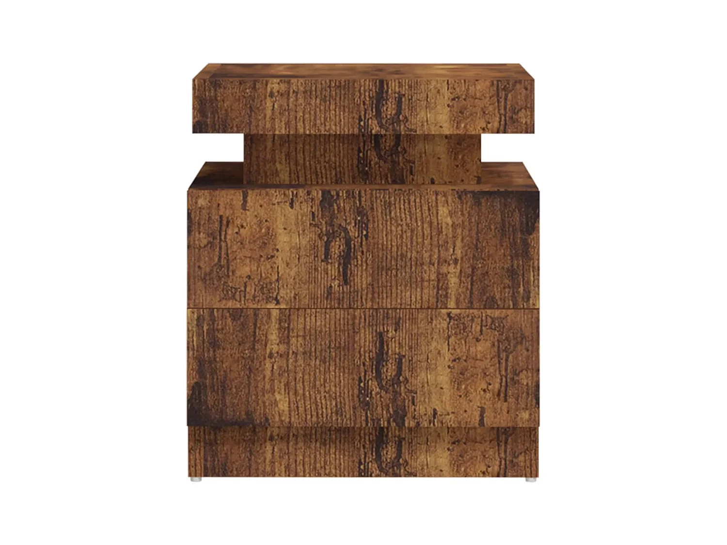 Table de chevet-Table d'appoint chêne fumé 45x35x52 cm Bois d'ingénierie