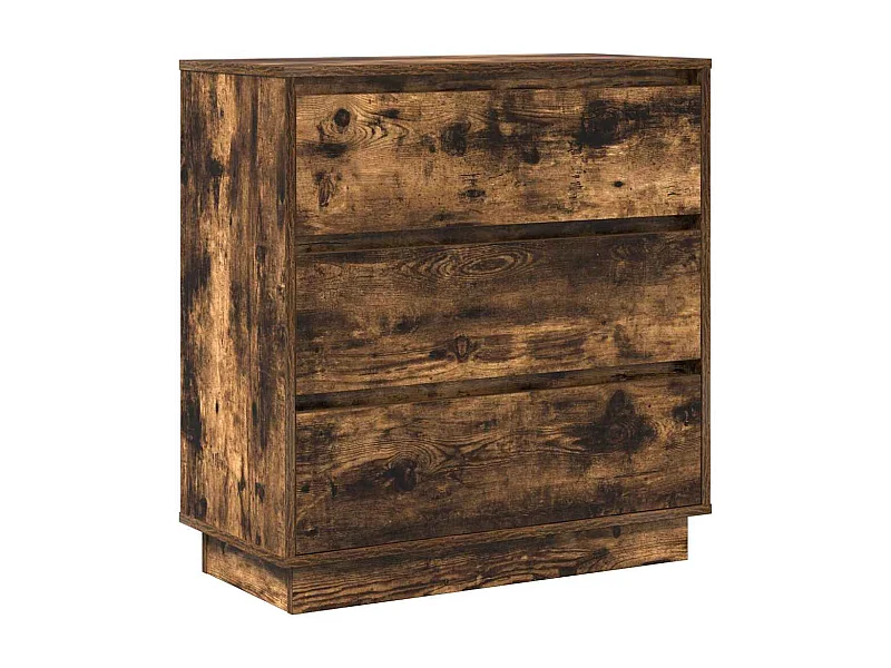 Table de chevet-Table d'appoint avec tiroir avec Chêne fumé 71x34.5x75 cm