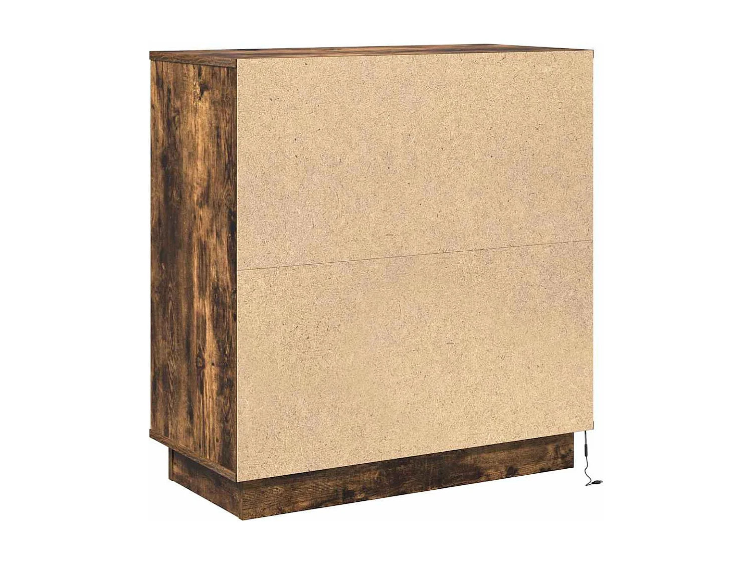 Mesita de Noche | Armario de Noche con cajón con Roble ahumado 71x34.5x75 cm