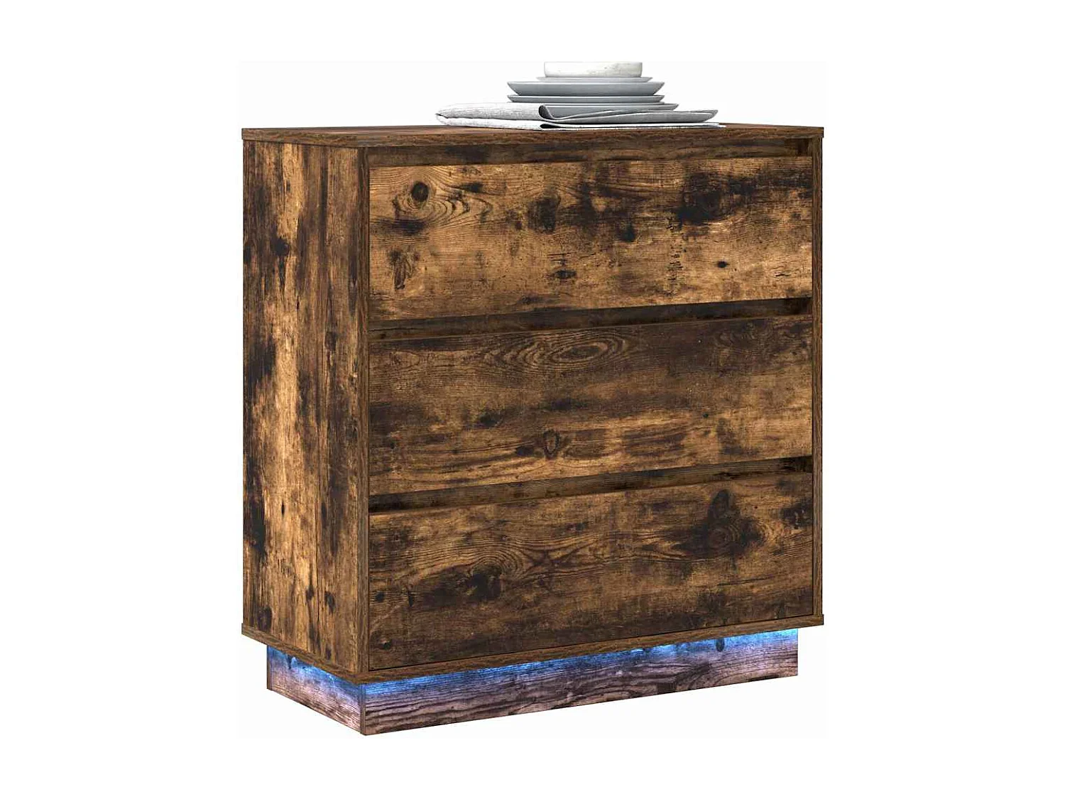 Nachttisch-Beistelltisch Geräucherte Eiche 71 x 34,5 x 75 cm Holzwerkstoff SHL56739