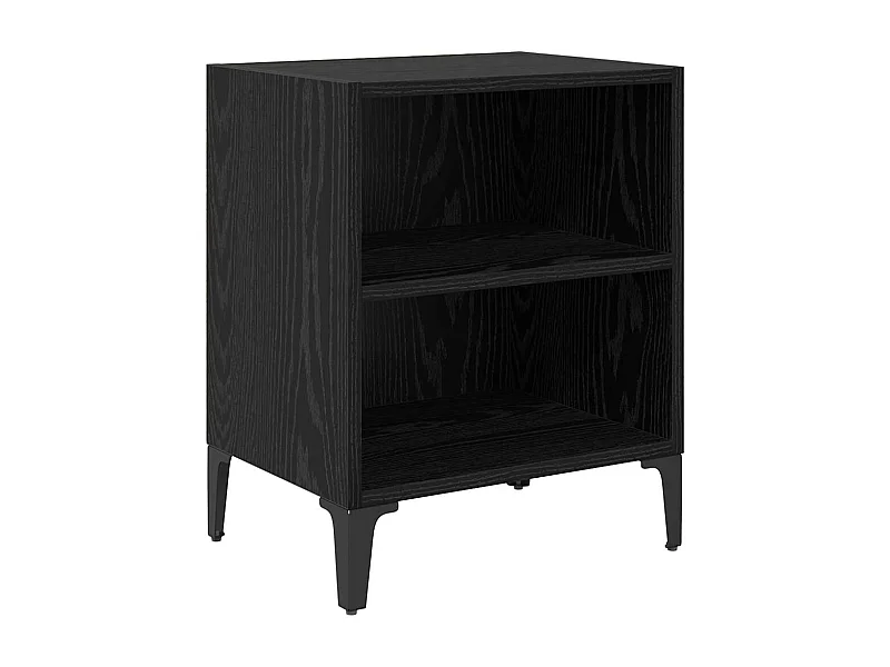 Nachttisch-Beistelltisch Schwarz Eichen-Optik 40 x 30 x 50 cm Holzwerkstoff SHL95566