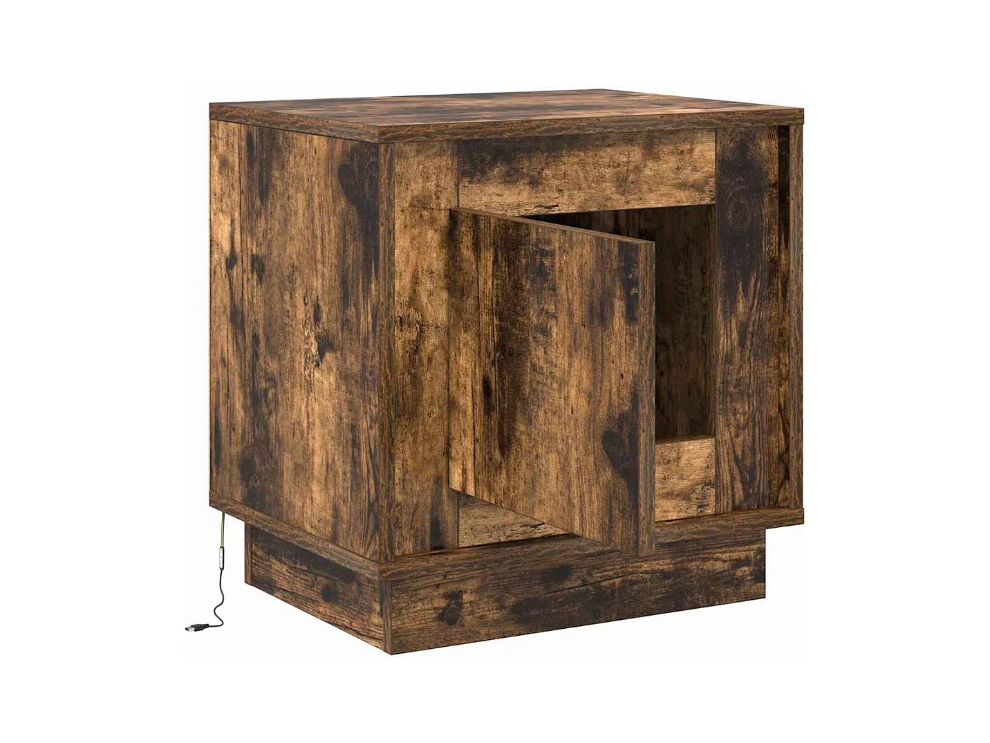 Mesita de Noche | Armario de Noche 2 uds Roble ahumado 44x34.5x45 cm