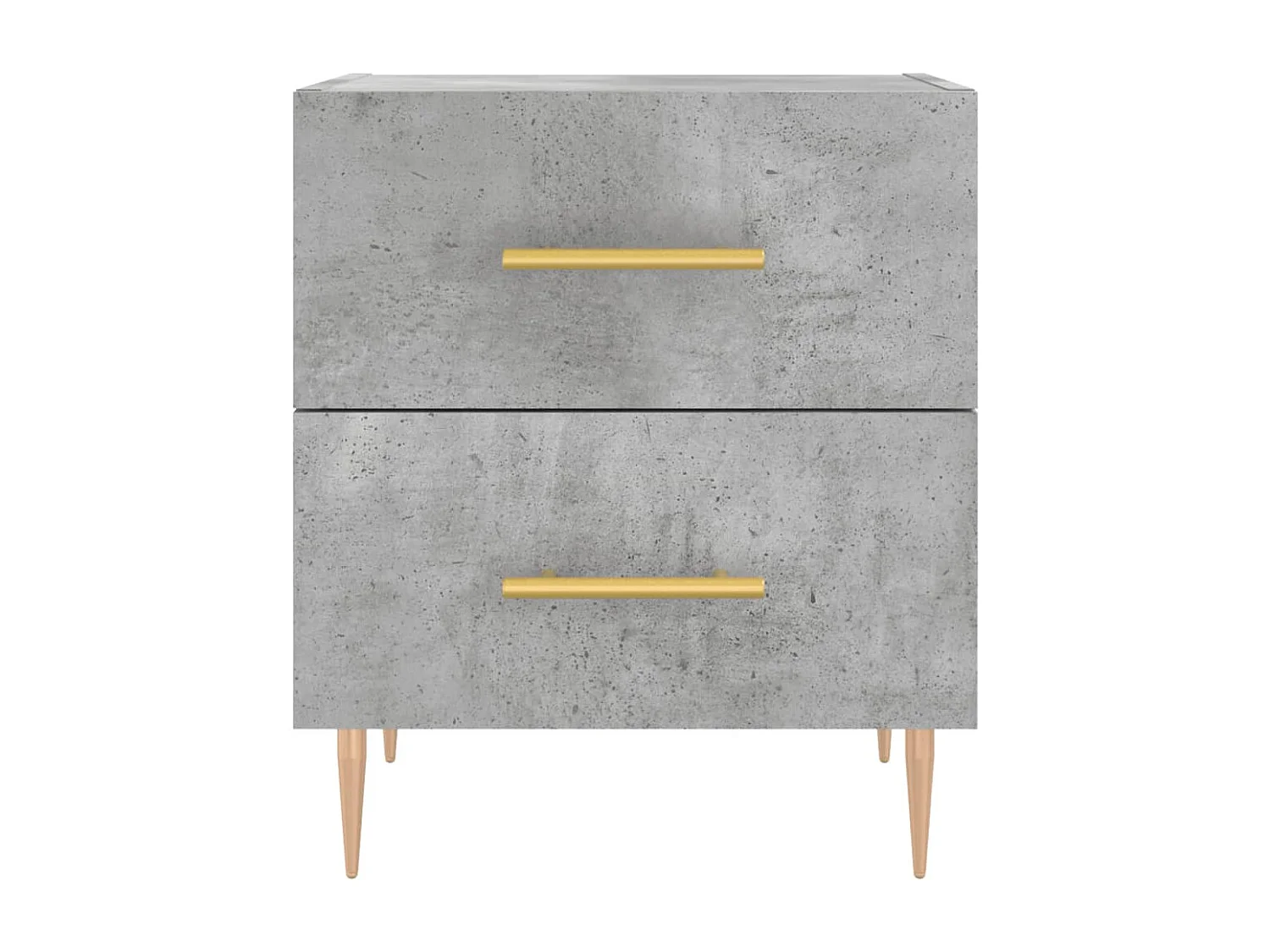 Mesita de noche | Mesilla de noche 2 uds. madera ingeniería gris hormigón 40x35x47,5cm