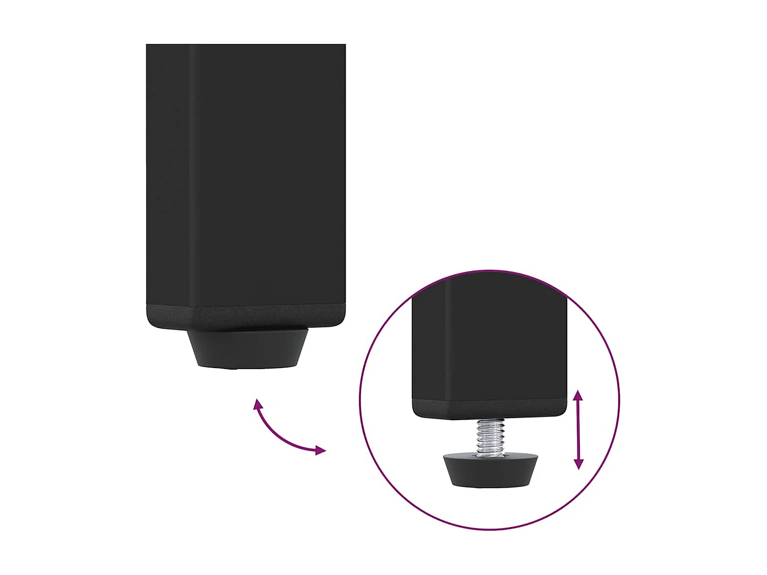 Nachtkastje Set van 2 | Bijzettafel Modern 34x36x50cm bewerkt hout artisanaal eikenkleur