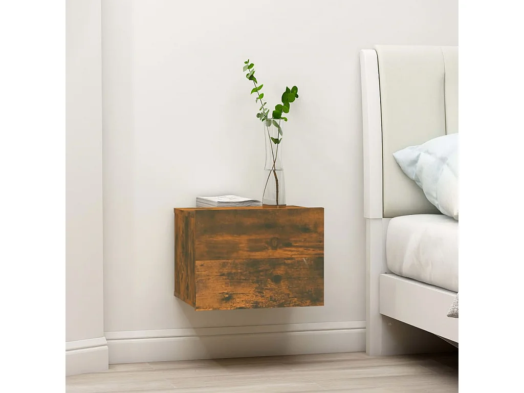 Nachttisch-Beistelltisch Räuchereiche 40x30x30 cm Holzwerkstoff SHL98822