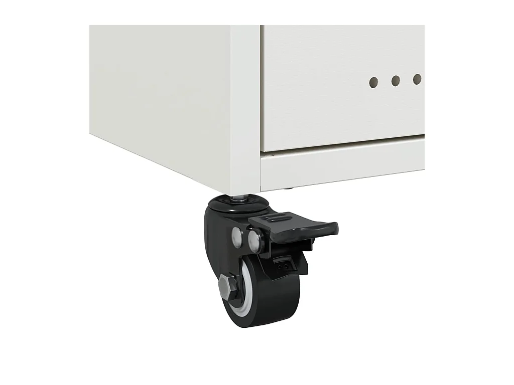 Mesitas de noche | Mesilla de noche 2 unidades acero blanco 36x39x43,5 cm