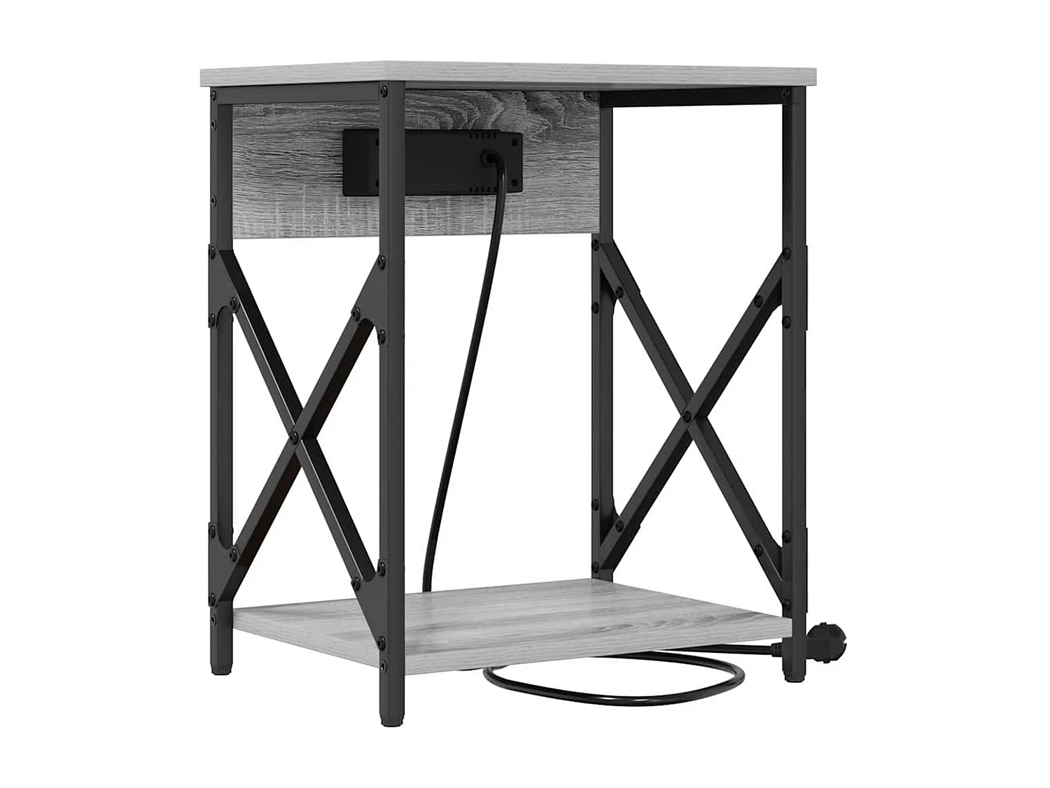 Table de chevet-Table d'appoint Sonoma gris 41x31x51 cm Bois d'ingénierie