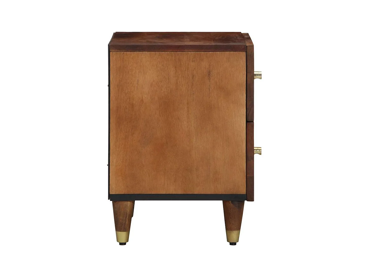 Mesita de Noche | Armario de Noche 2 uds con cajón Marrón miel 40x33x46 cm