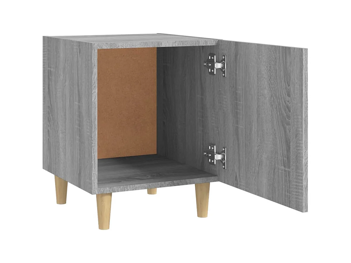 Mesitas de noche | Mesilla de noche 2 uds madera contrachapada gris Sonoma