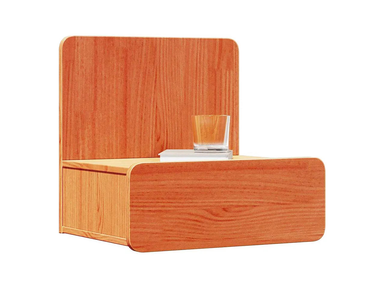 Mesa de Noche | Mesa auxiliar con cajón 2 uds. Marrón cera 44x32.5x40 cm