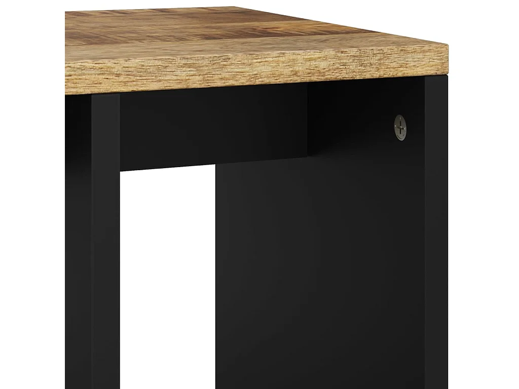 Table de chevet-Table d'appoint 40x31x46 cm Bois de manguier et d'ingénierie