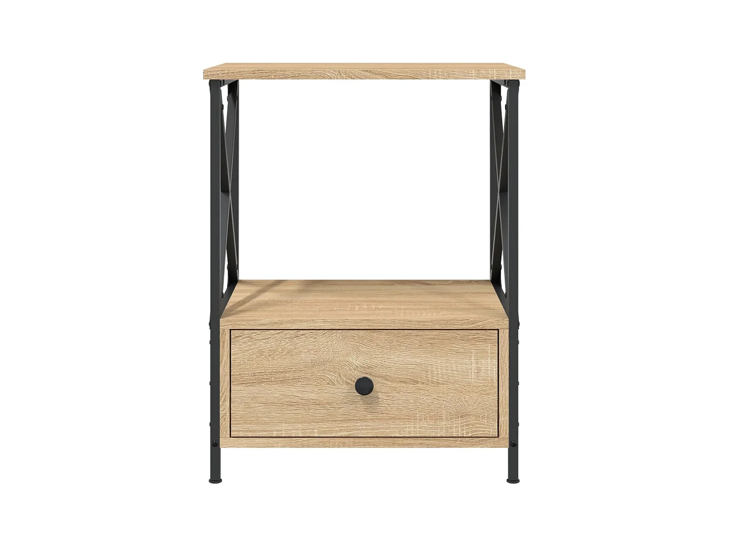 Mesitas de noche | Mesilla de noche 2 uds madera ingeniería roble Sonoma 50x41x65 cm