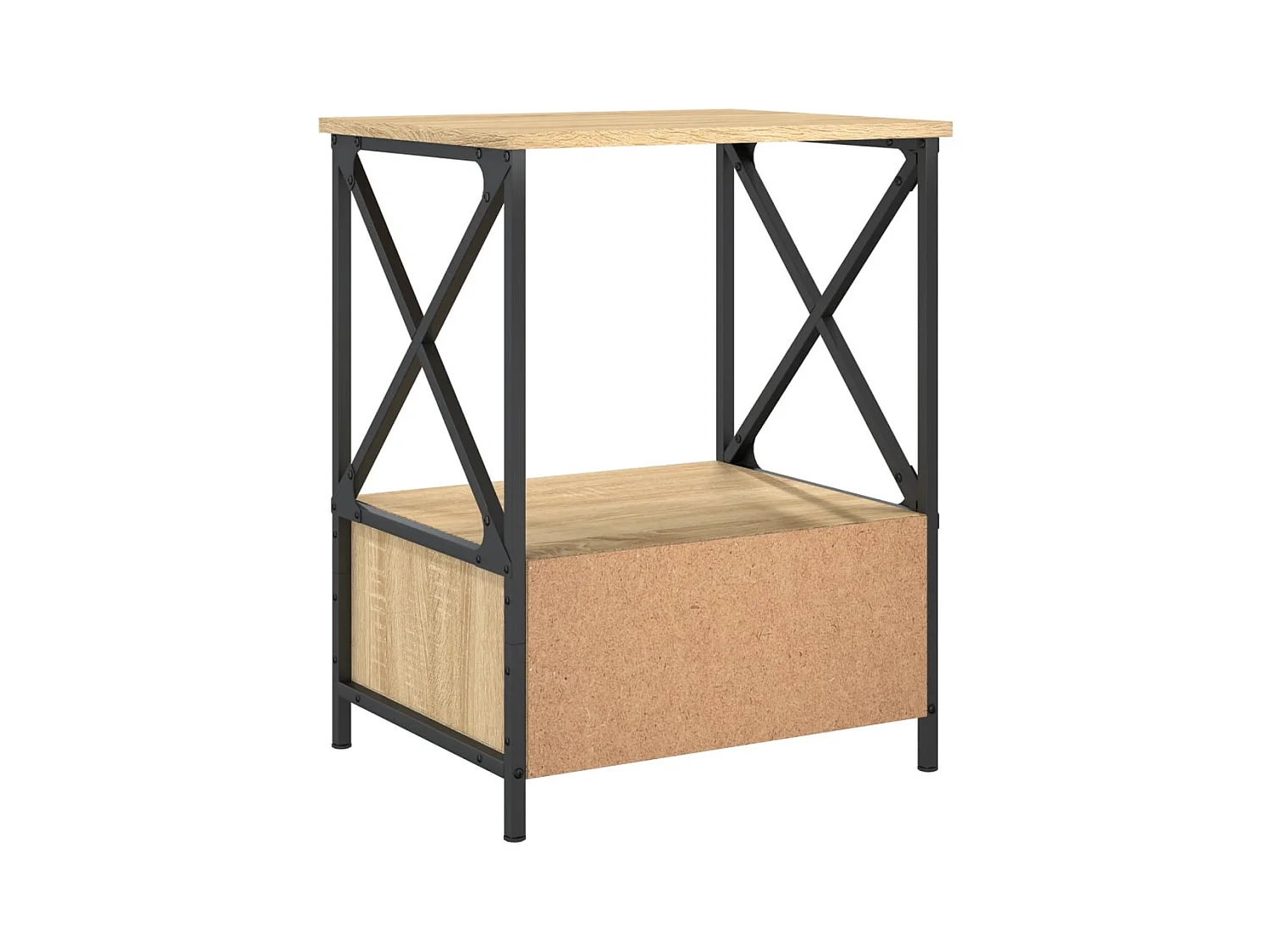 Mesitas de noche | Mesilla de noche 2 uds madera ingeniería roble Sonoma 50x41x65 cm