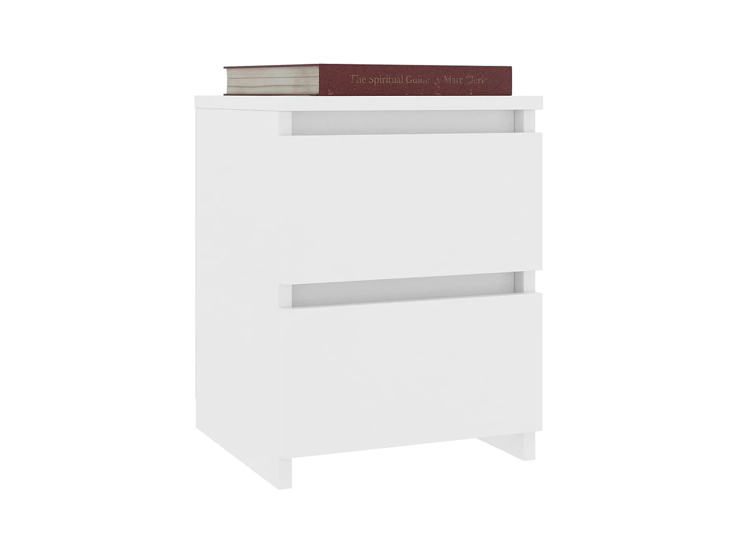 Mesitas de noche | Mesilla de noche 2 uds madera contrachapada blanco 30x30x40 cm