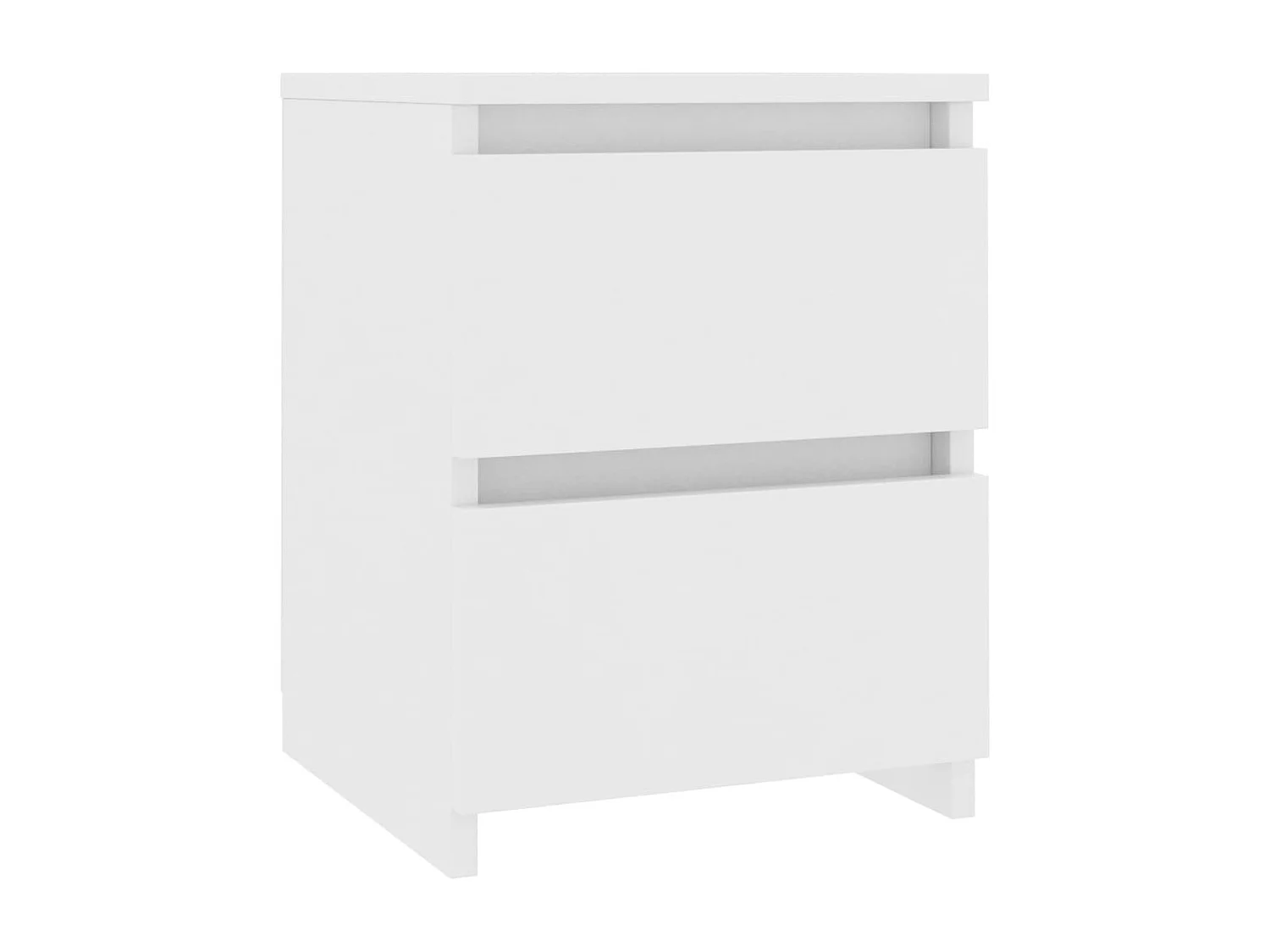 Nachttisch 2er Set-Beistelltisch Weiß 30x30x40 cm Holzwerkstoff SHL53644